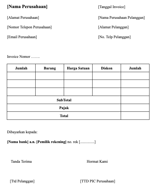 invoice-kosong