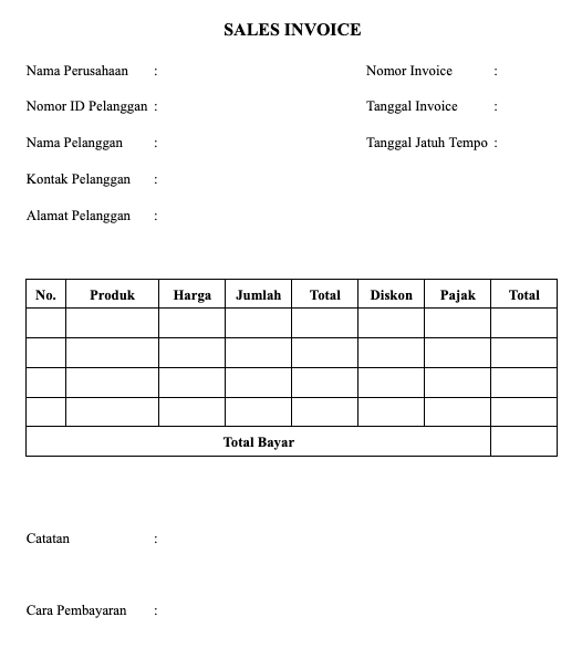 invoice-kosong