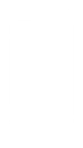 White outline icon of a smartphone with rounded corners and a blank screen.