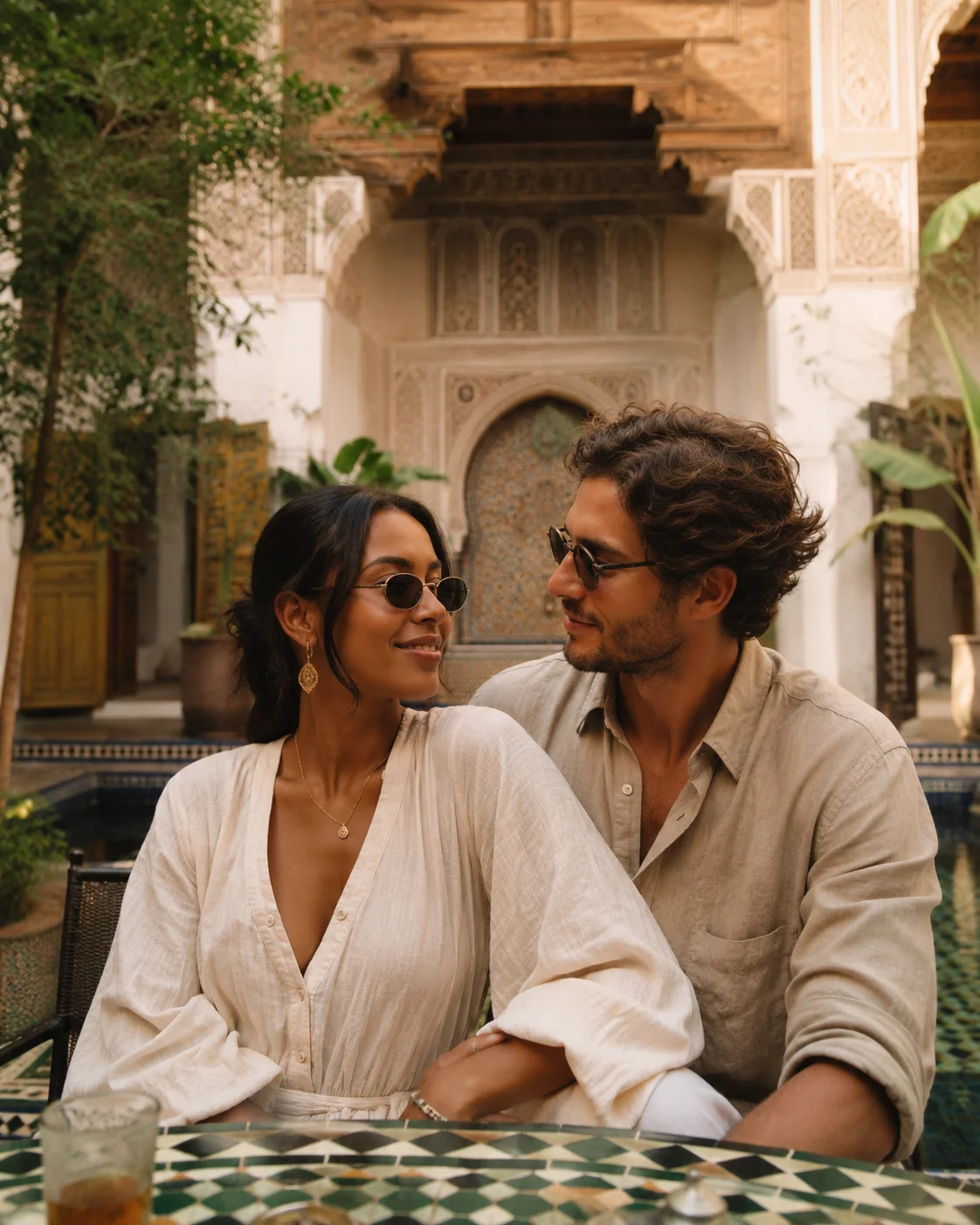 Maya and Theo in the Maldives