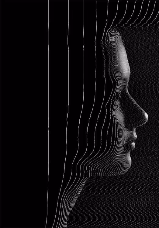 Visage stylisé symbolisant l'analyse des besoins utilisateur et une représentation des personas clients et candidats d'ever"T