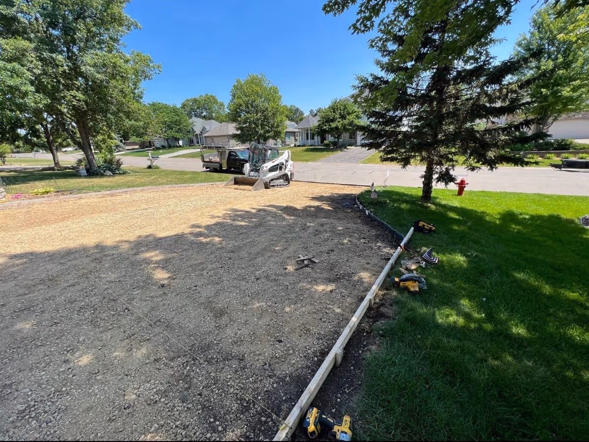 demo driveway for new concrete driveway