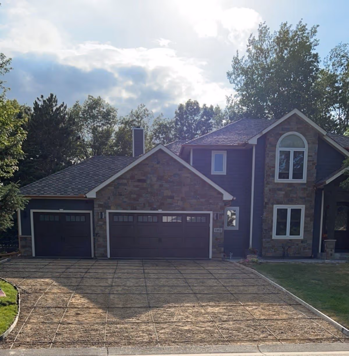 rebar placed for new concrete driveway