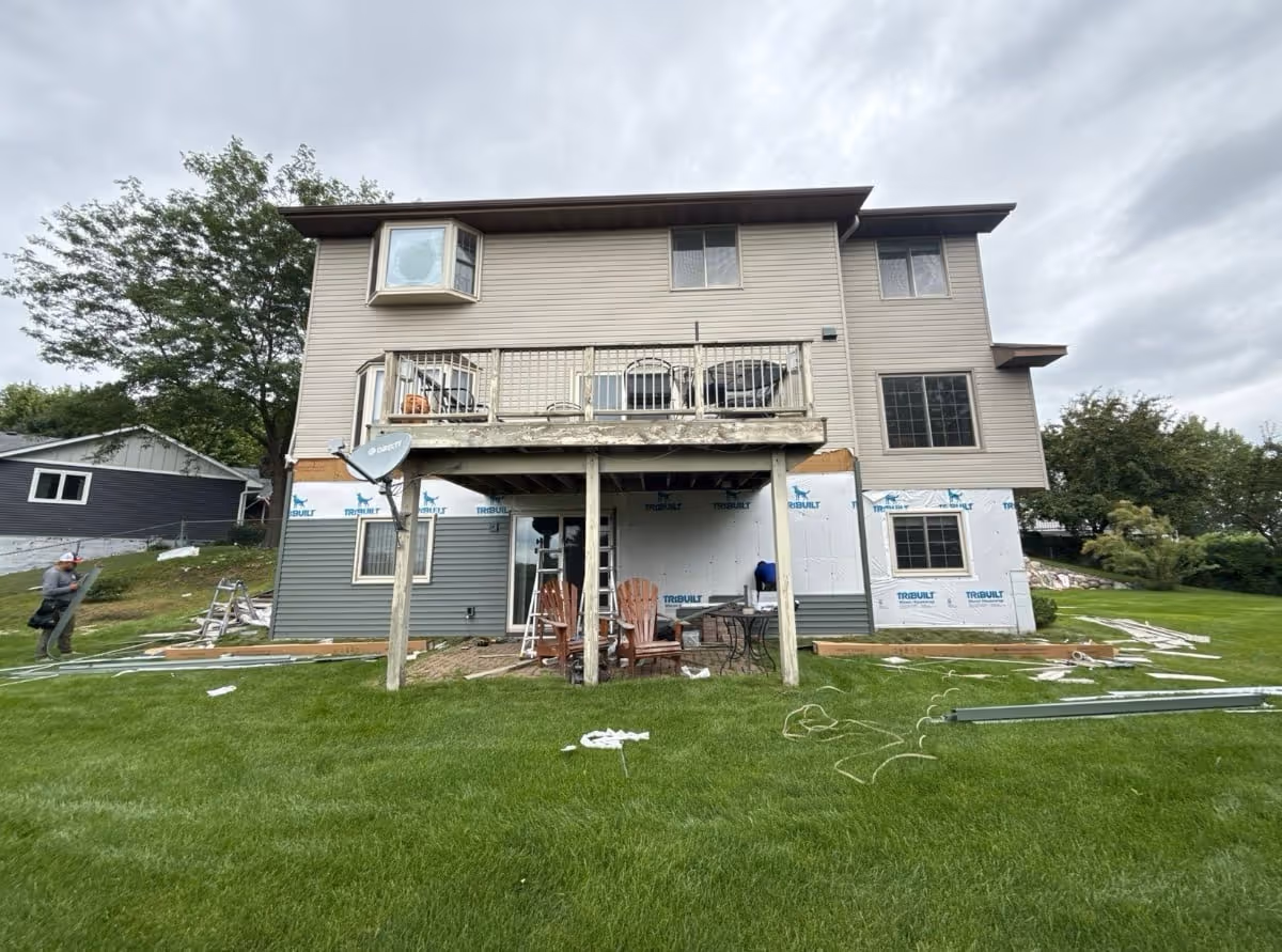 siding two story home