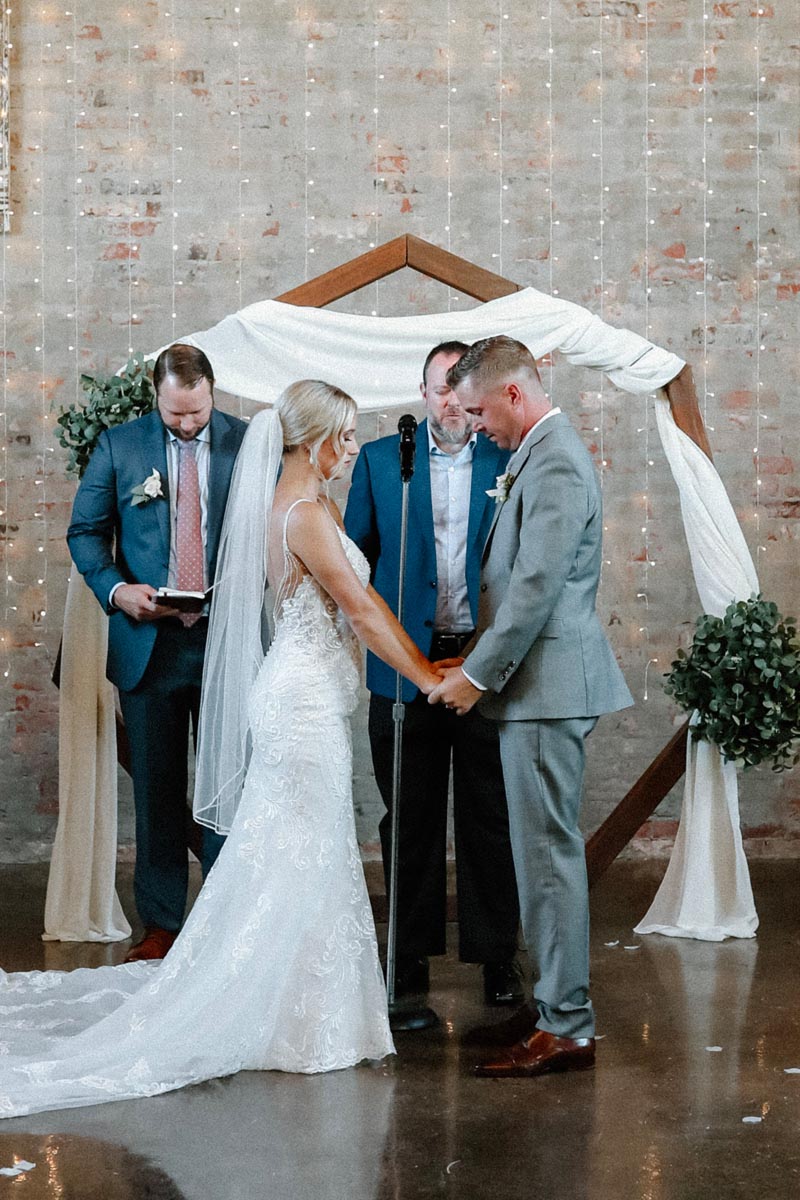 Beautiful couple enjoying their dream farm wedding venue in North Georgia