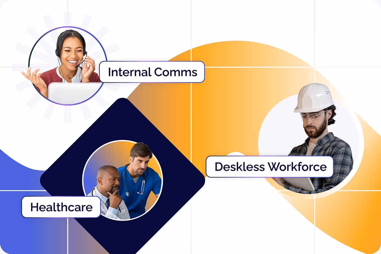 Cerkl Broadcast is used in many different industries to reach both desked and deskless workers.