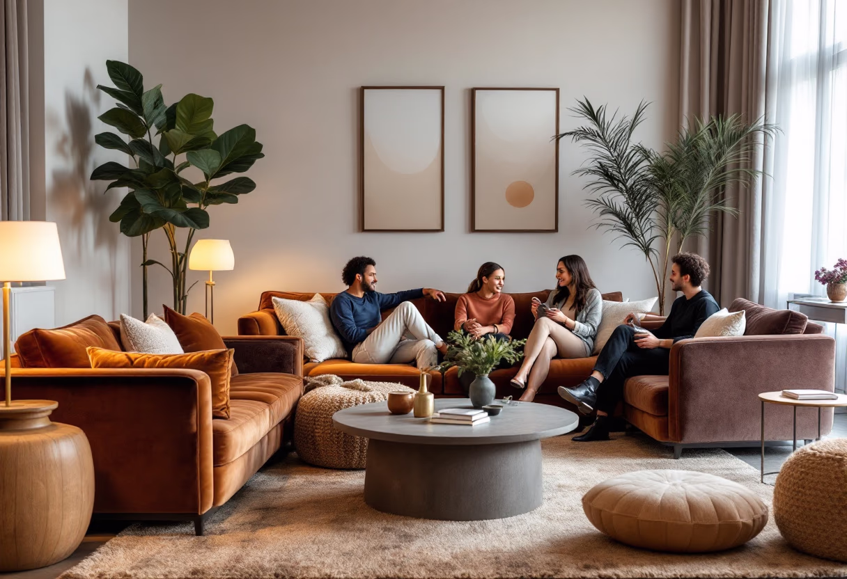 image of a community lounge setup (for a furniture store)