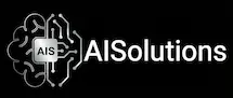 Official AI Solutions logo hybrid brain and circuit board design featuring the company name and initials.
