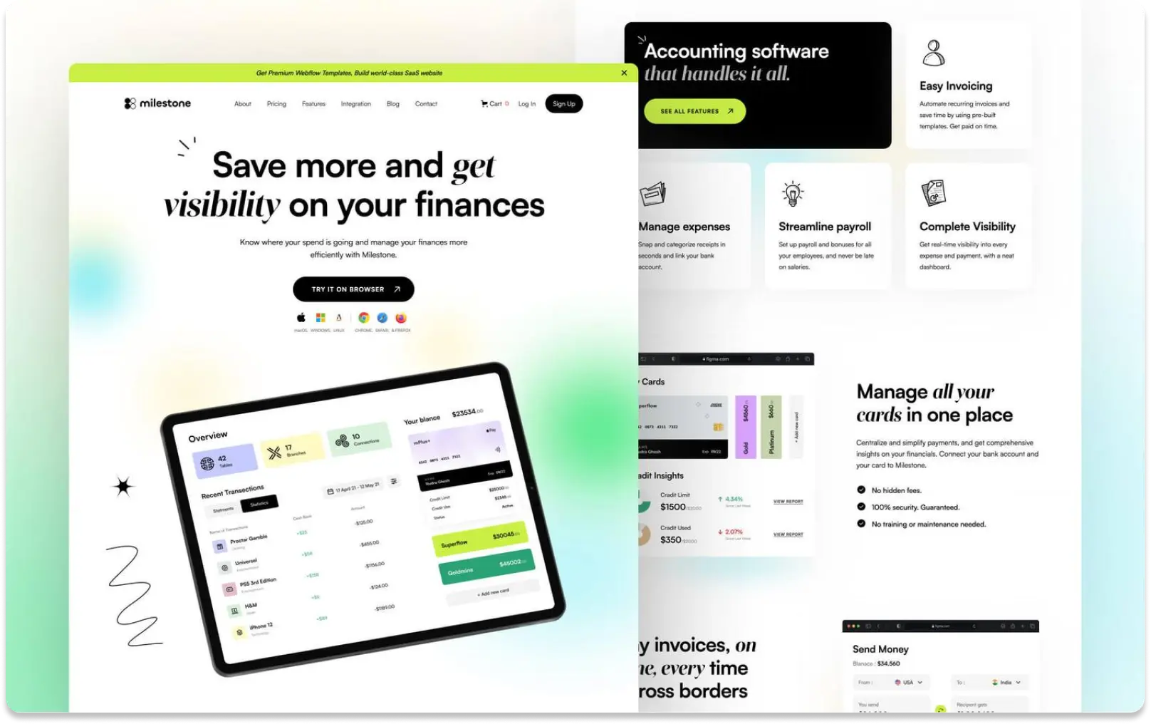 Milestone template for saas