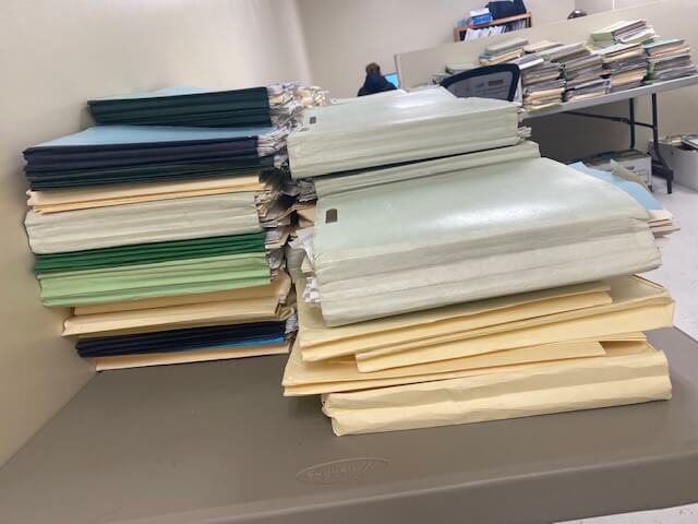files on desk