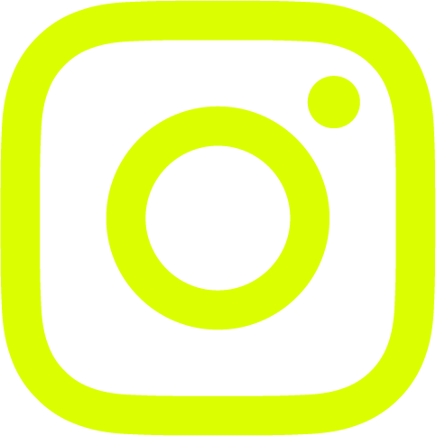 Instagram Icon in fluro yellow