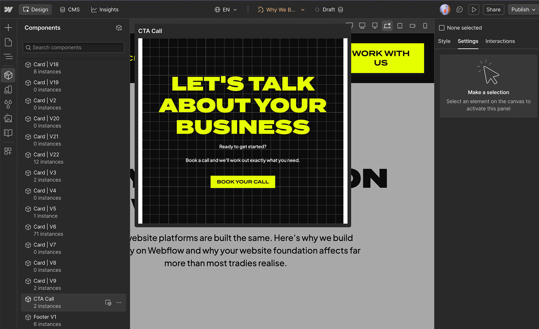 Why We Build Websites on Webflow
