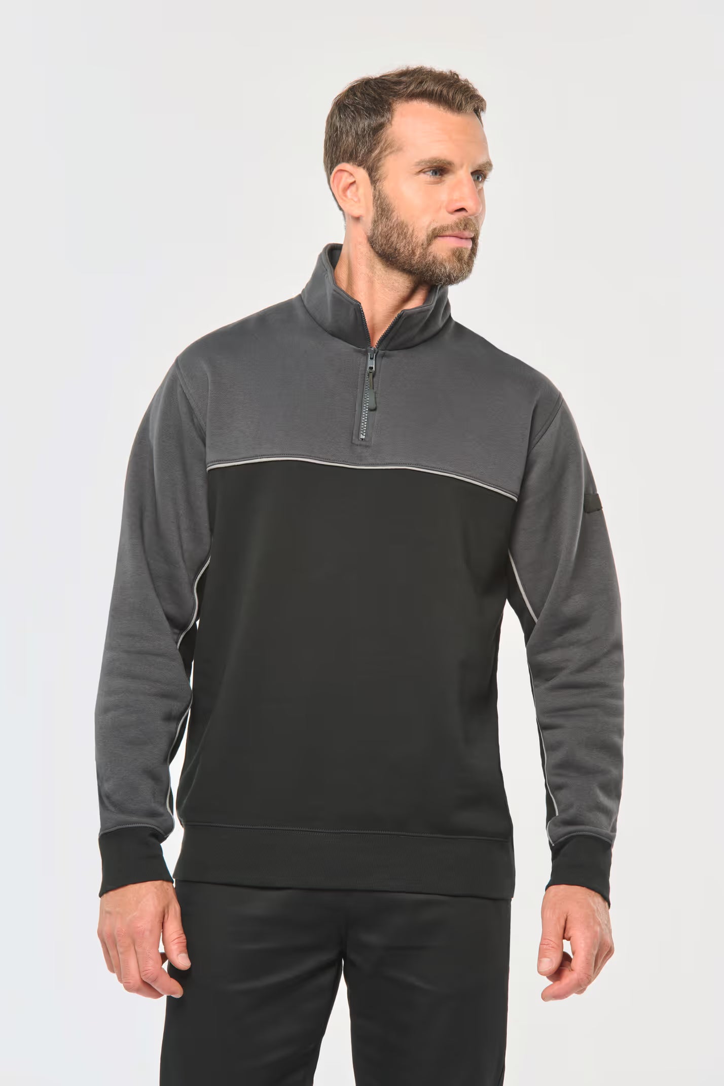 Sweat-shirt écoresponsable col zippé unisexe WK404