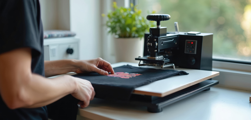 Schéma des étapes du process de personnalisation textile