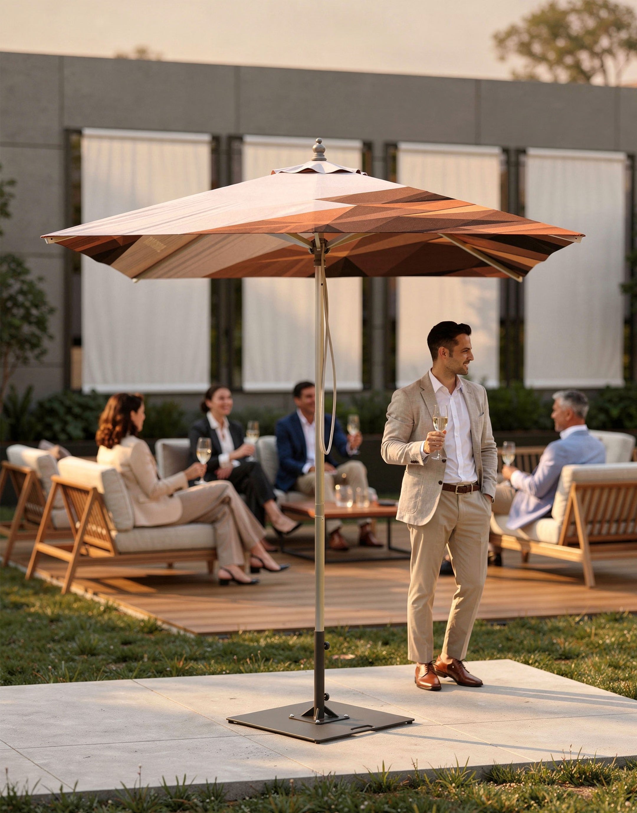 Parasol aluminium carré - 4 tailles disponibles