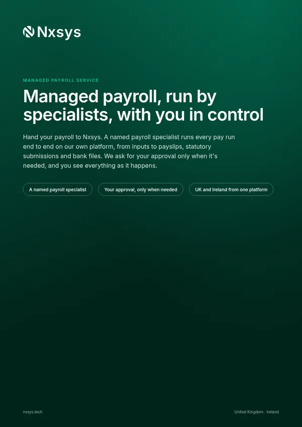 Managed payroll service brochure