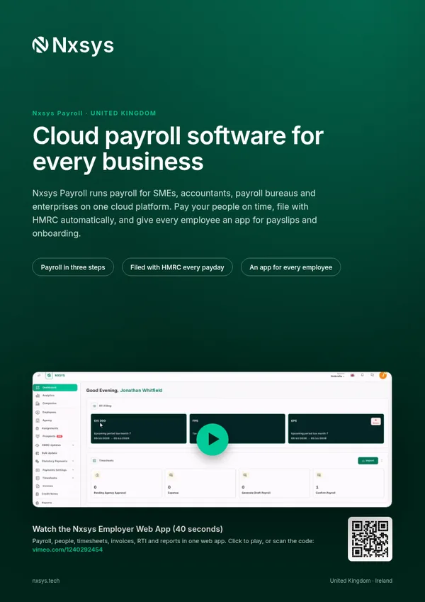 Nxsys Payroll brochure (UK)