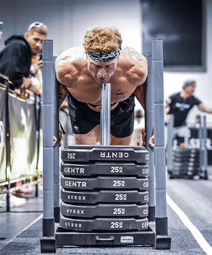 sled push technique for hyrox