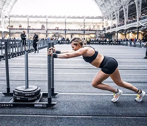 hyrox sled push technique