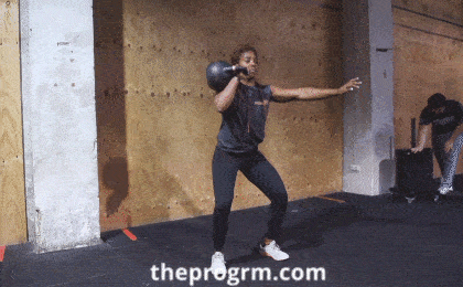 kettlebell clean and press