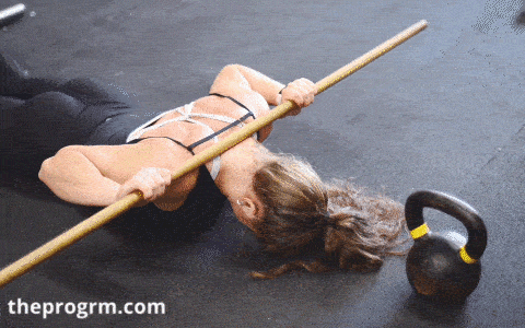 floor press with kettlebell