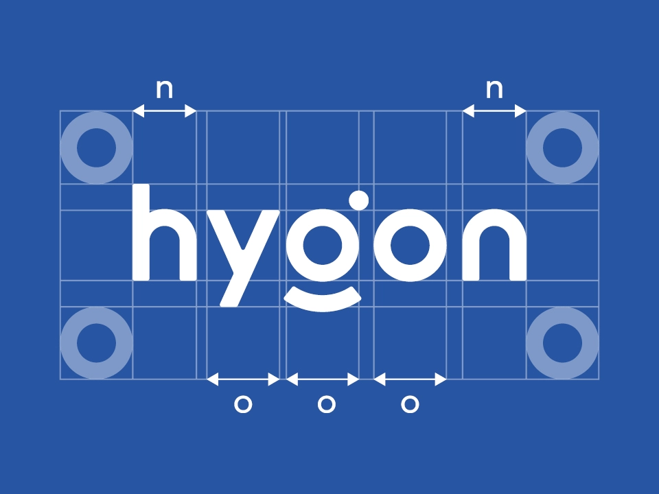 A Hygon logójának szerkesztési rácsa