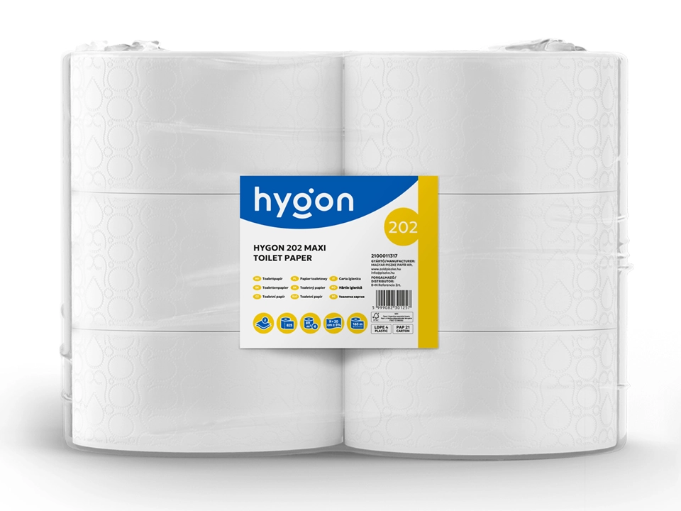 Hygon 202 Maxi toalettpapír fóliás csomagolása
