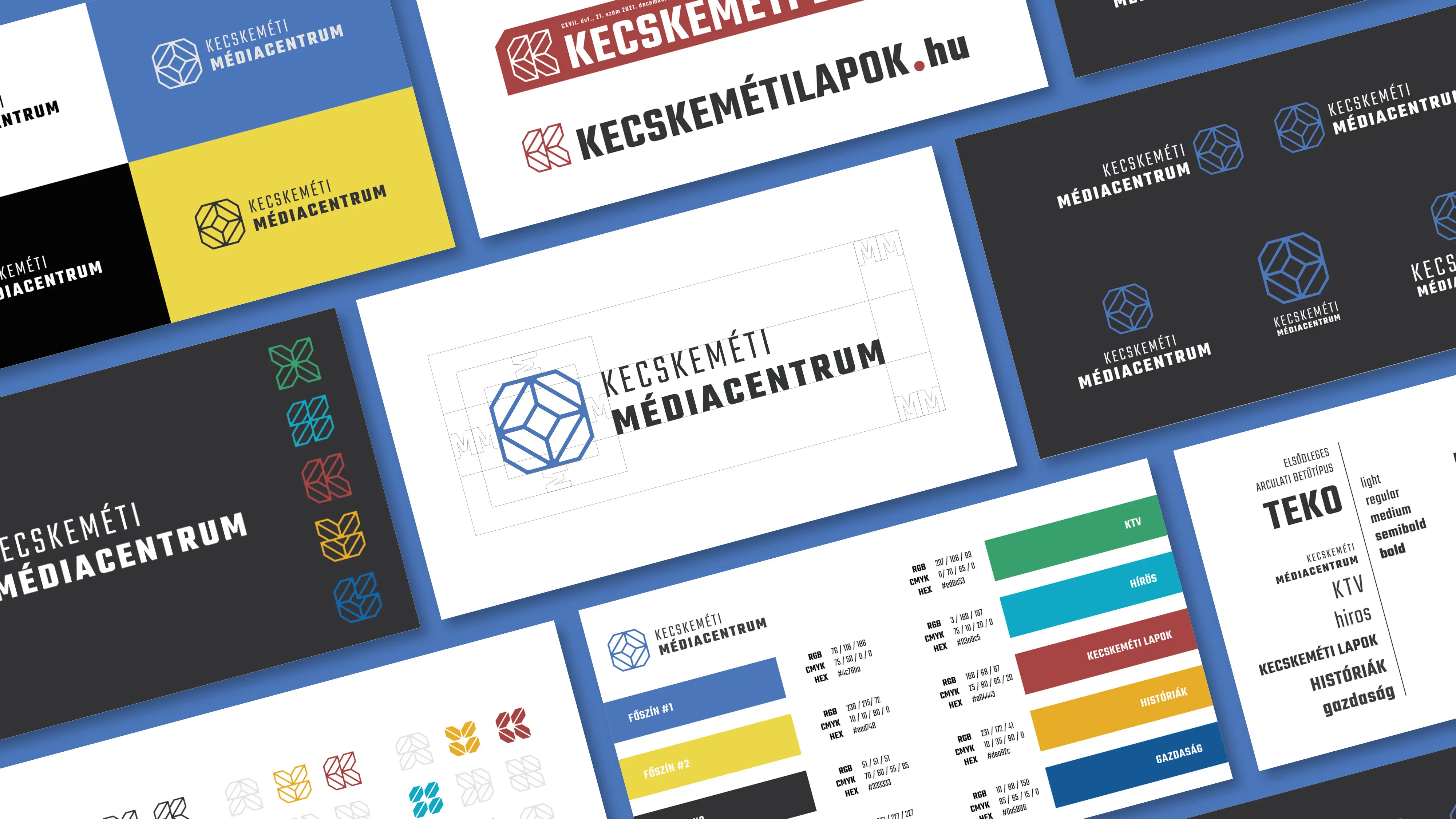 A Kecskeméti Médiacentrum arculati kézikönyvének oldalai