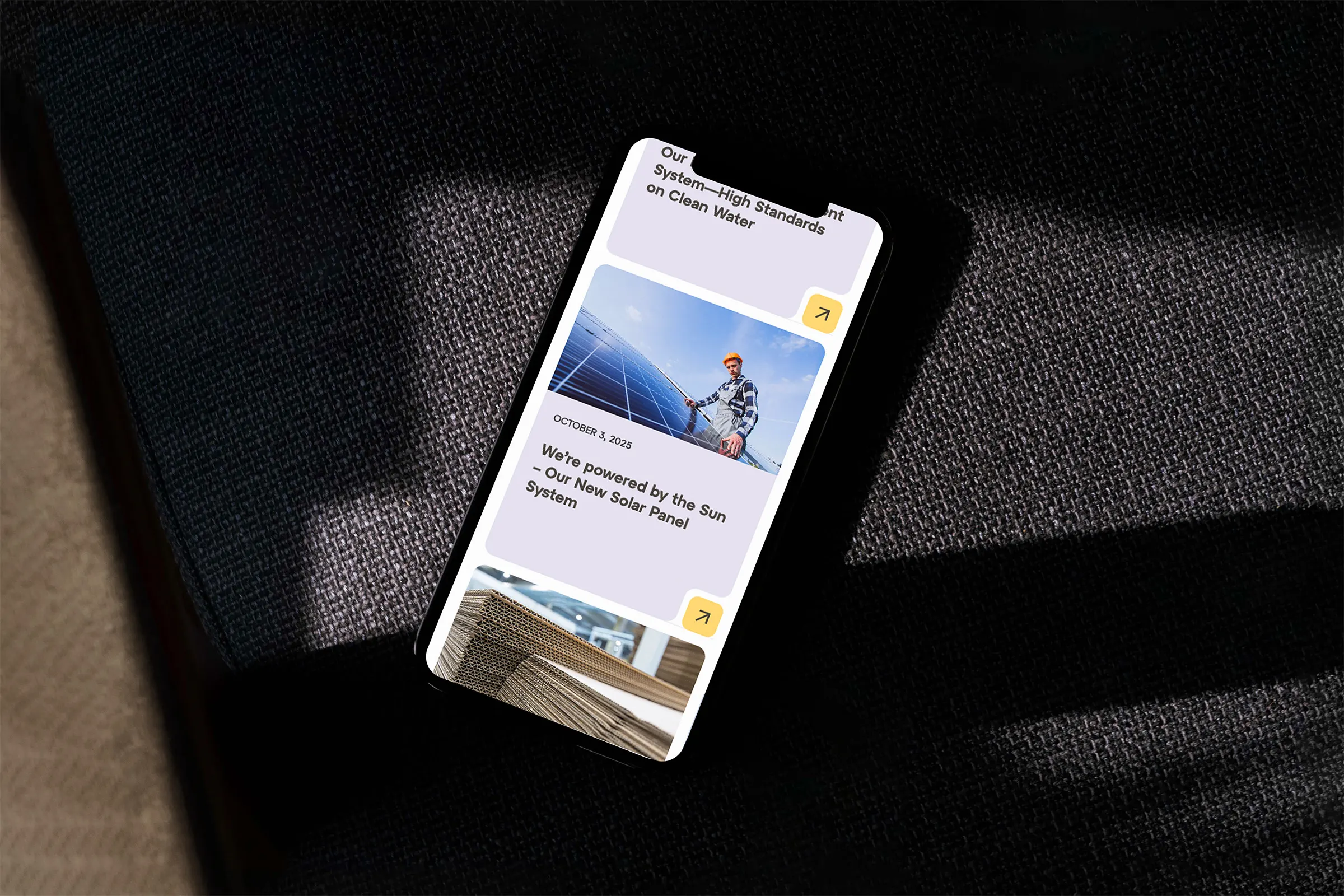 A Pacapime weboldala mobilon: fenntarthatósági hírek