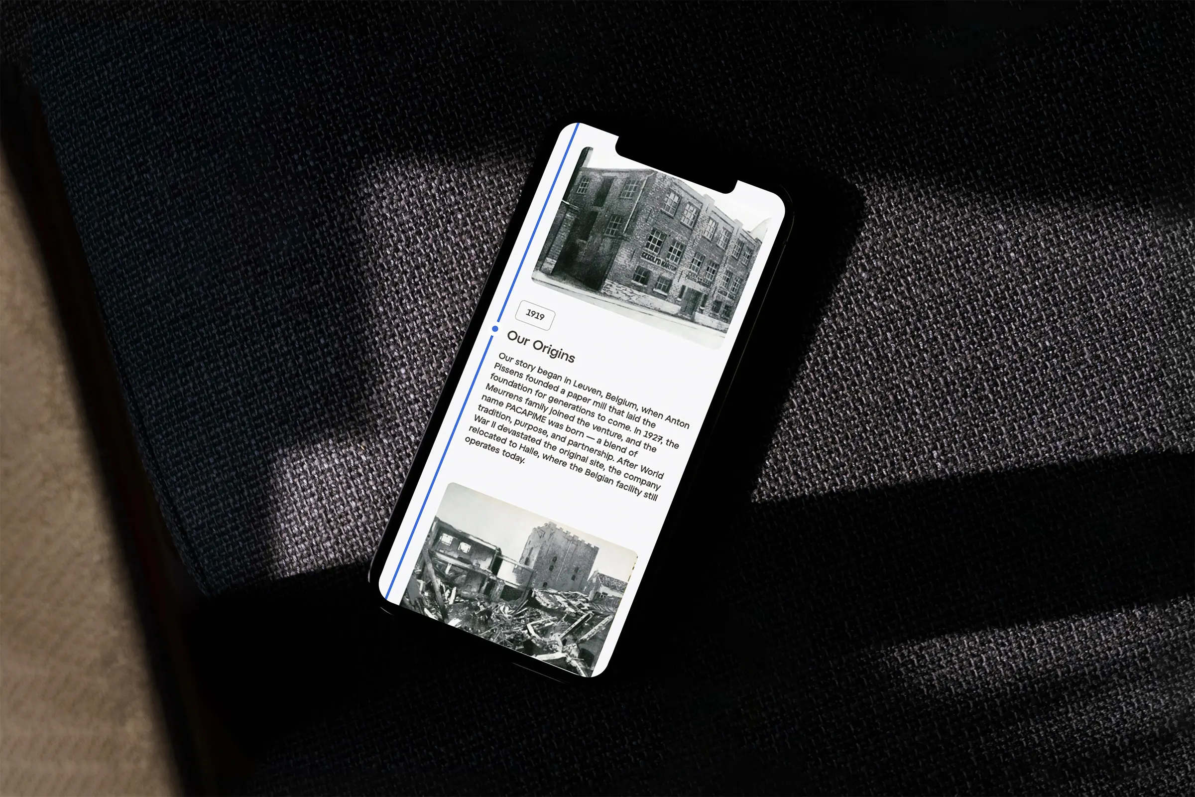 A Pacapime weboldala mobilon: a cég története