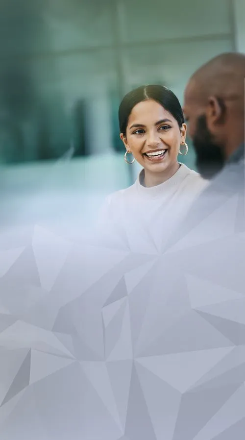 Woman smiling at work