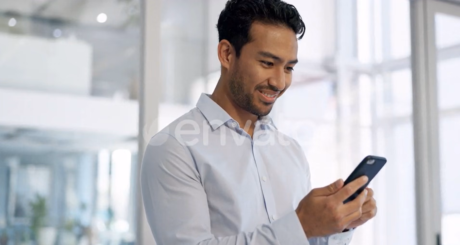 Man checking his phone during a relocation
