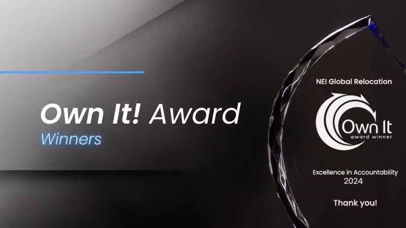 NEI Global Relocation Honors Outstanding Service Partners with Own It! Awards