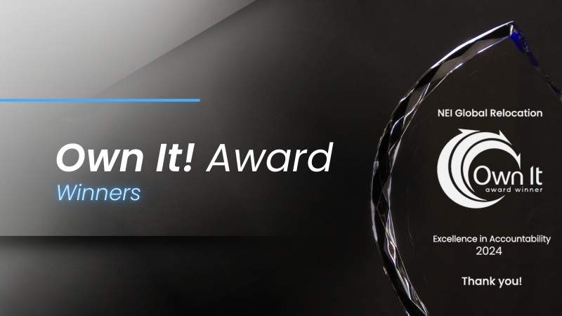 NEI Global Relocation Honors Outstanding Service Partners with Own It! Awards