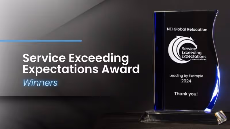 NEI Global Relocation Honors Outstanding Service Partners with Service Exceeding Expectations Awards