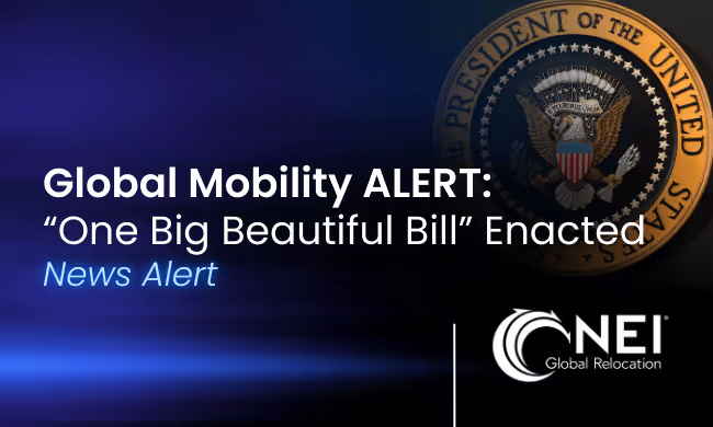 Global Mobility ALERT: “One Big Beautiful Bill” Enacted 