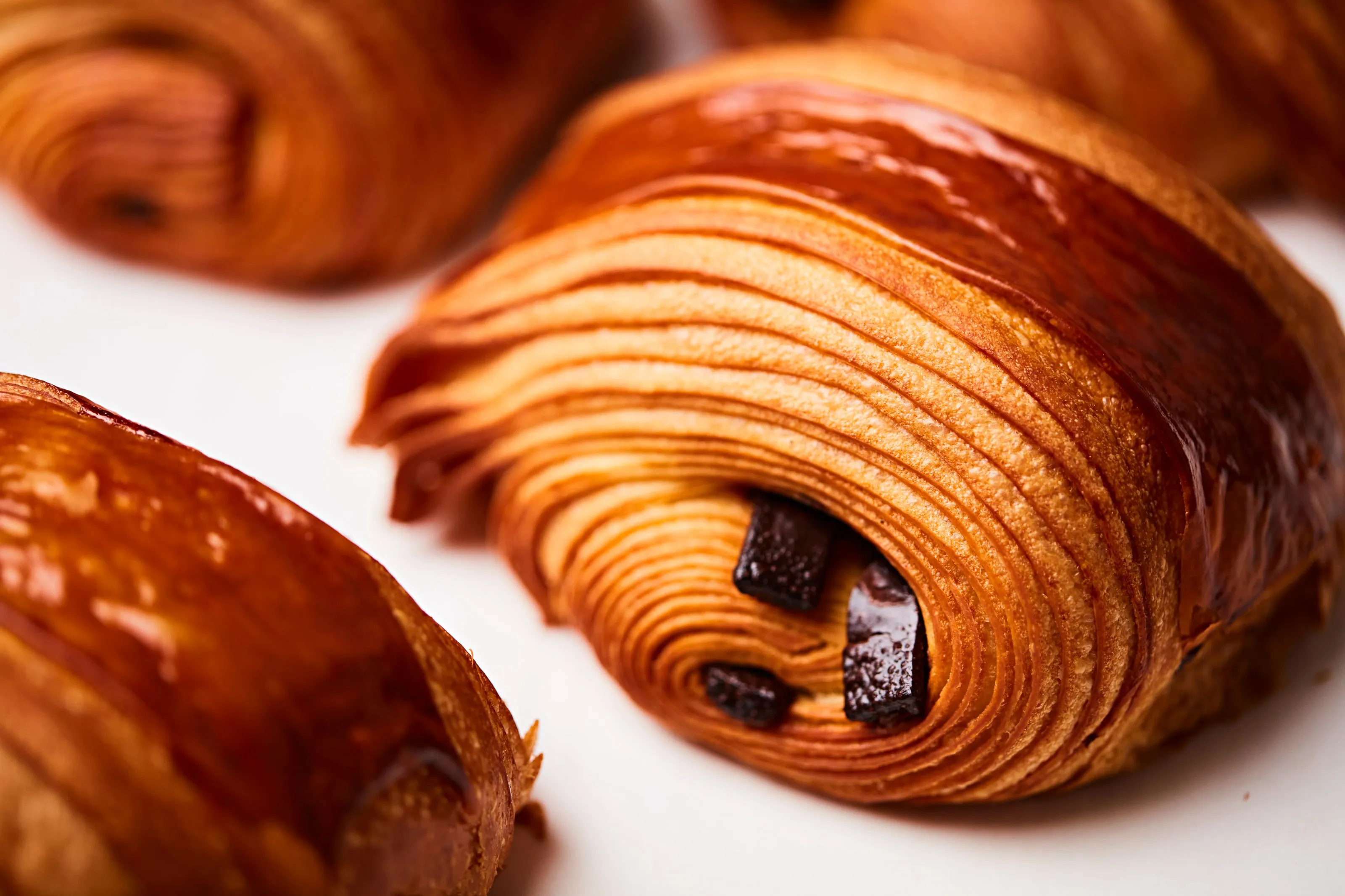 Close up of croissant