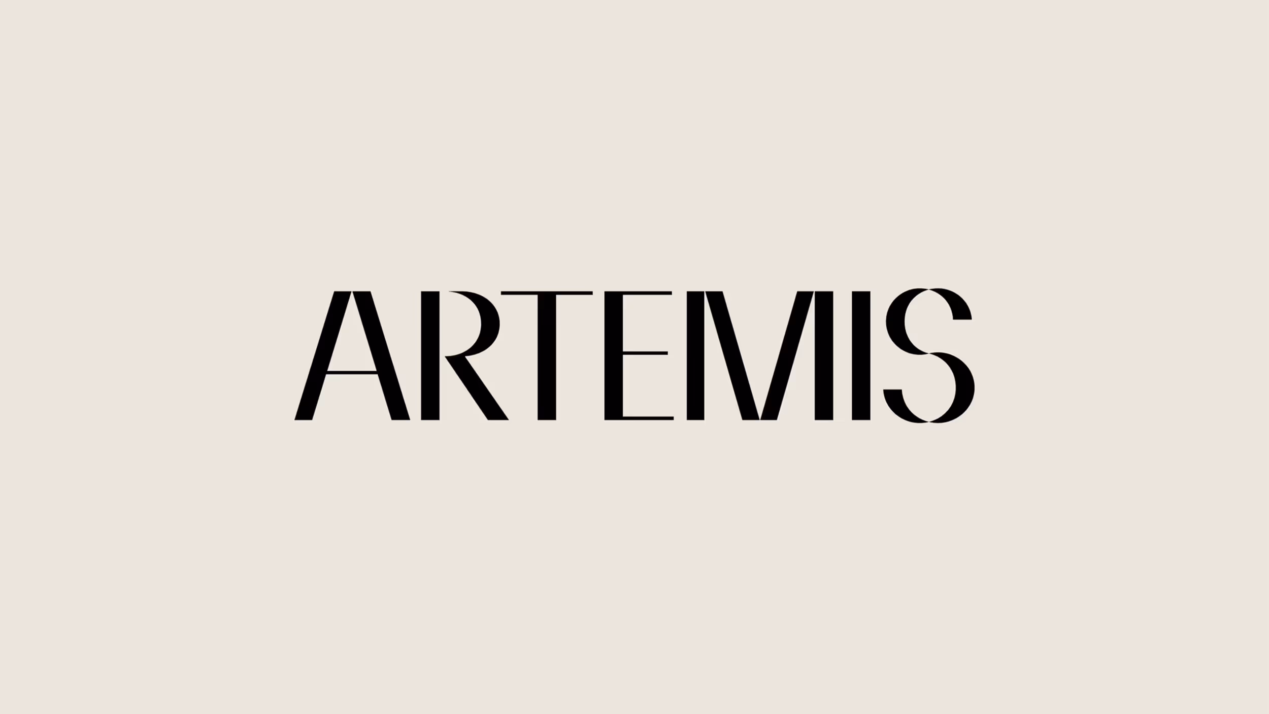 Black stylized text spelling ARTEMIS on light beige background.