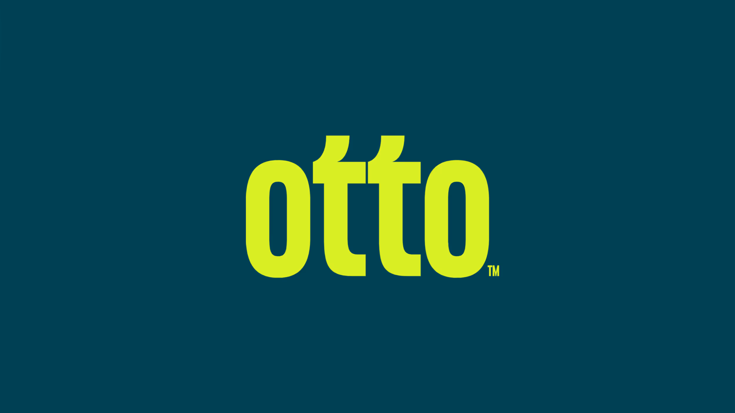 Bright green word 'otto' on a dark teal background.