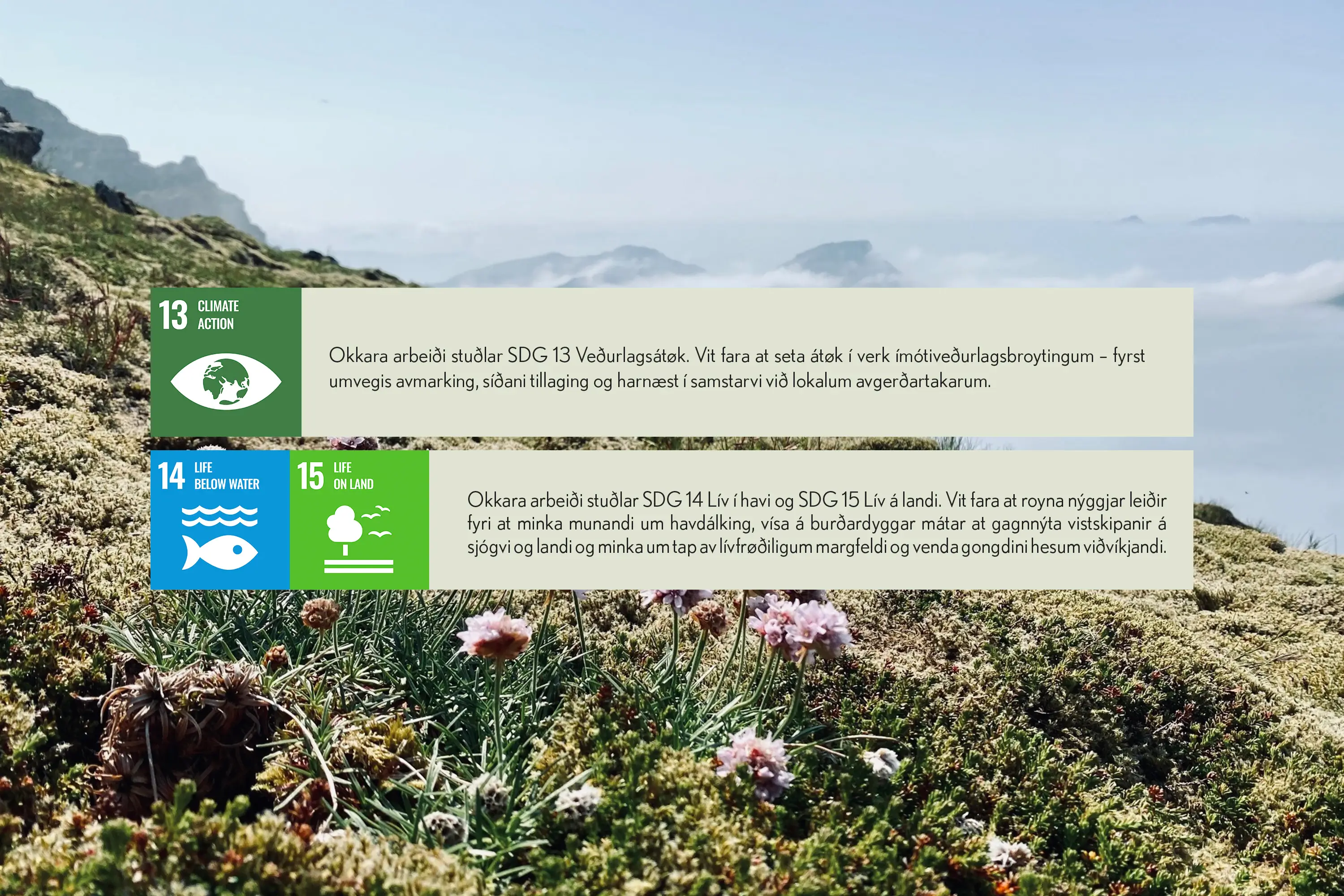 Veðurlagsátøk ið Burðardygt vinnulív stuðar uppundir