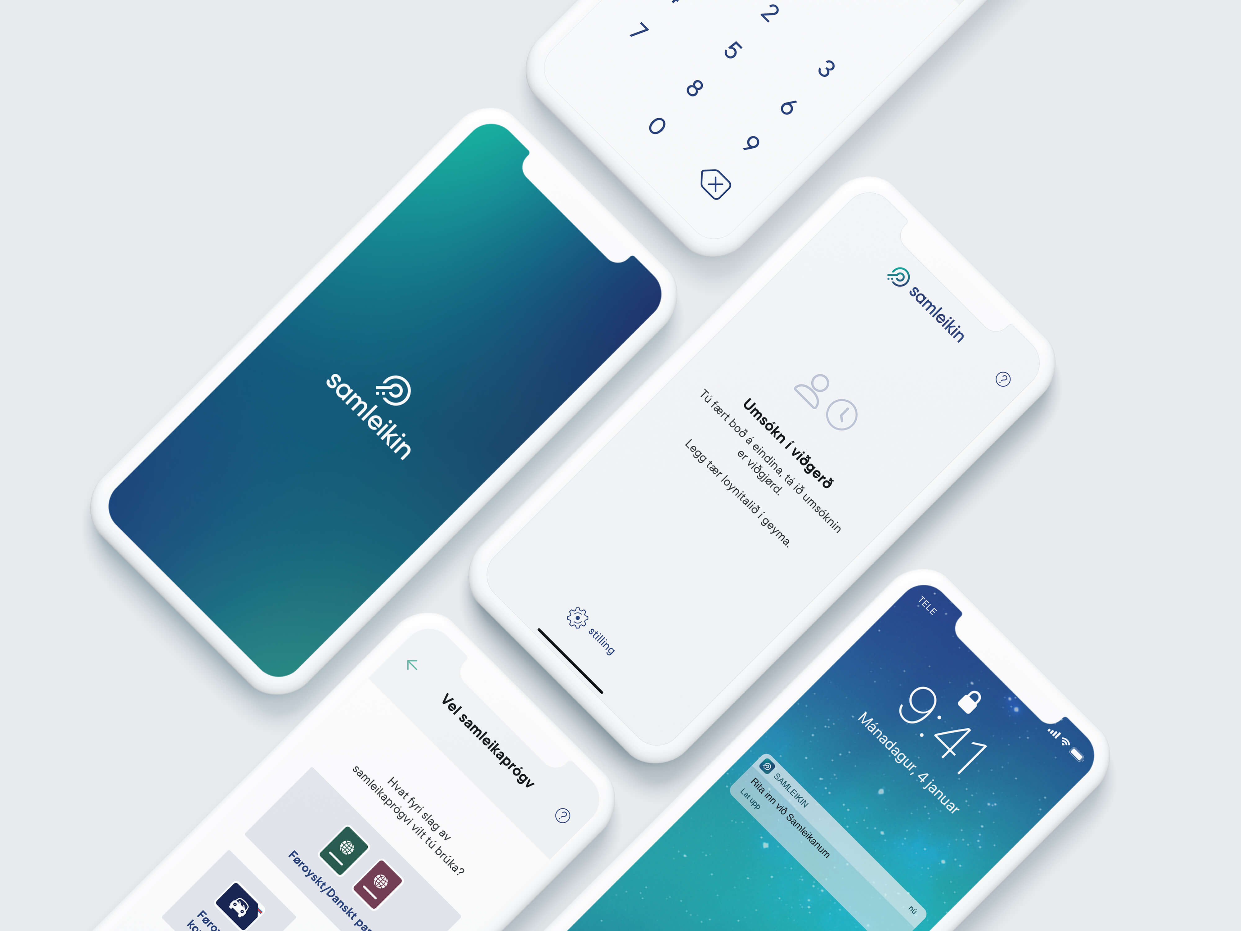 Skermar frá samleika appini