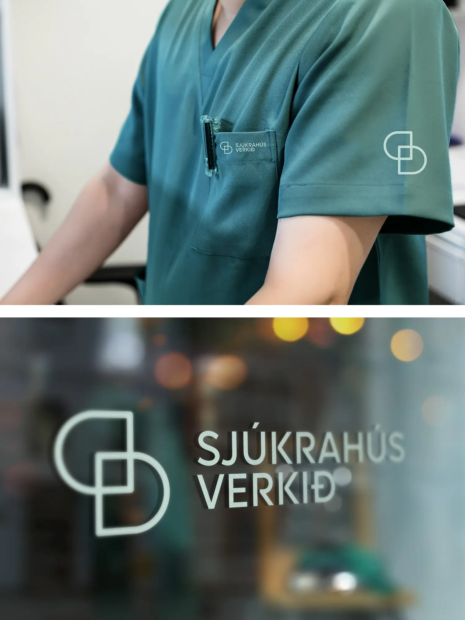 Logo á búnum og rútum