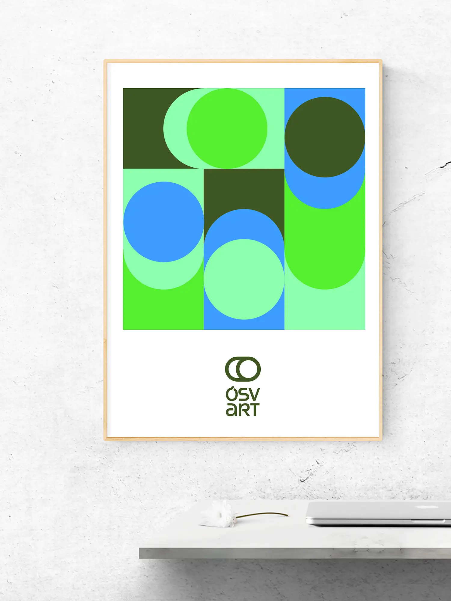 Plakat dømi við geometriskum formum