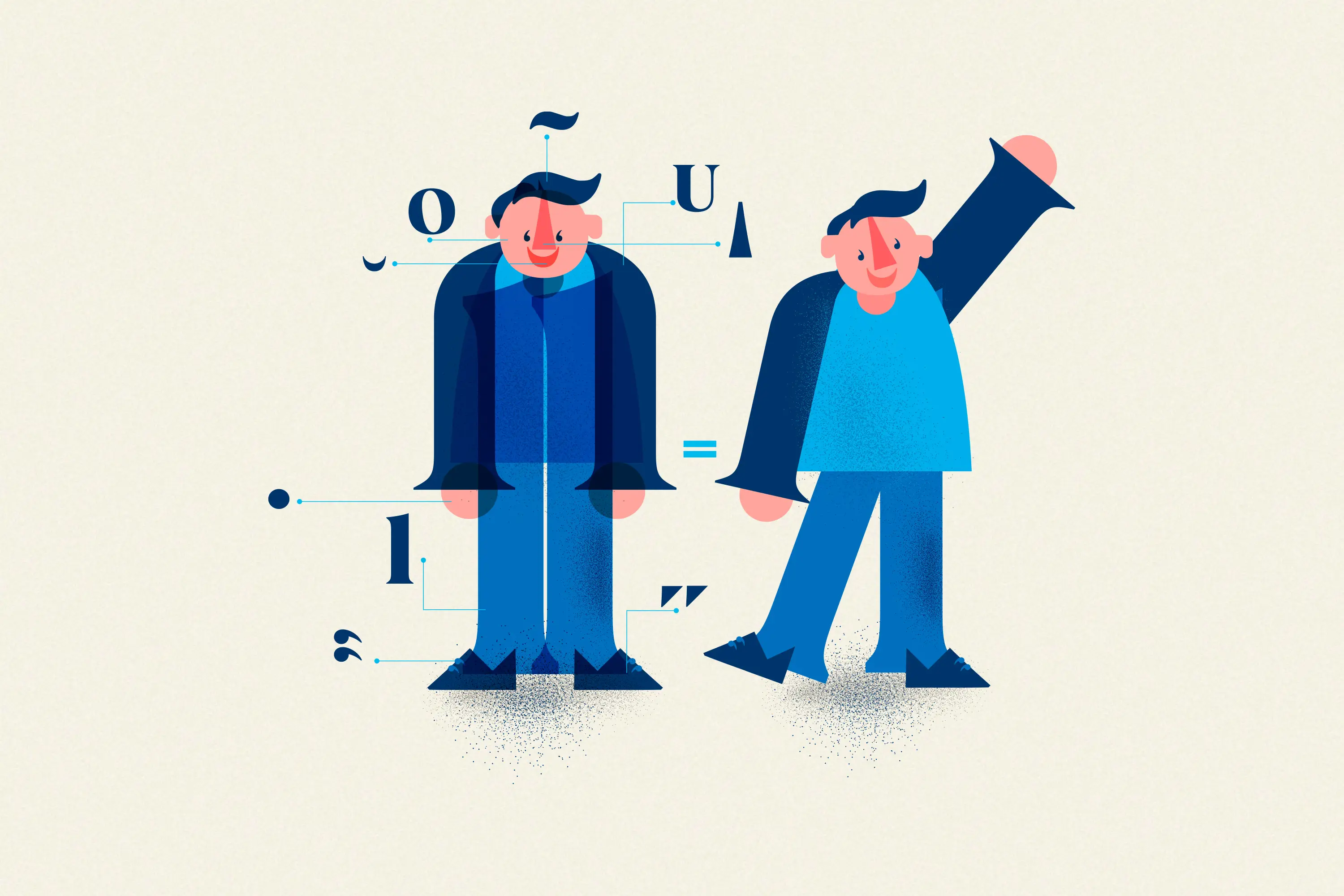 Røturnar í illustratiónsstílnum hjá Betri Trygging