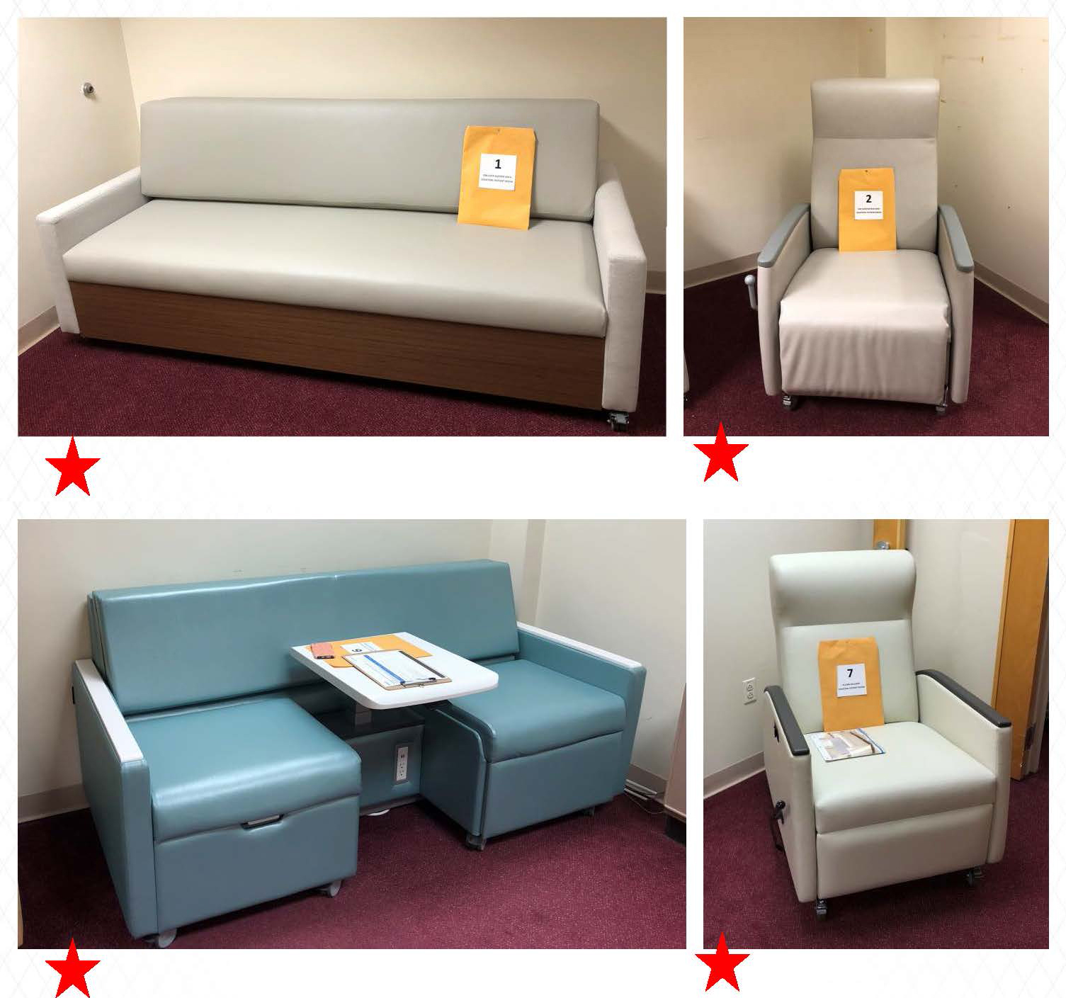 Hospital Furniture with Assessment Rankings