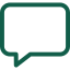 Icon of a speech bubble with three dots indicating a message or chat.