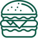 Icon of two hands shaking representing agreement or partnership.