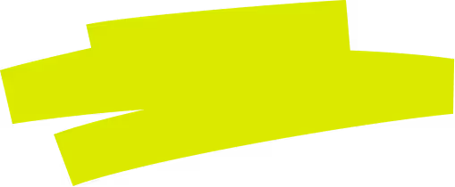 Gelber Markerstrich mit unregelmäßiger Form auf transparentem Hintergrund.