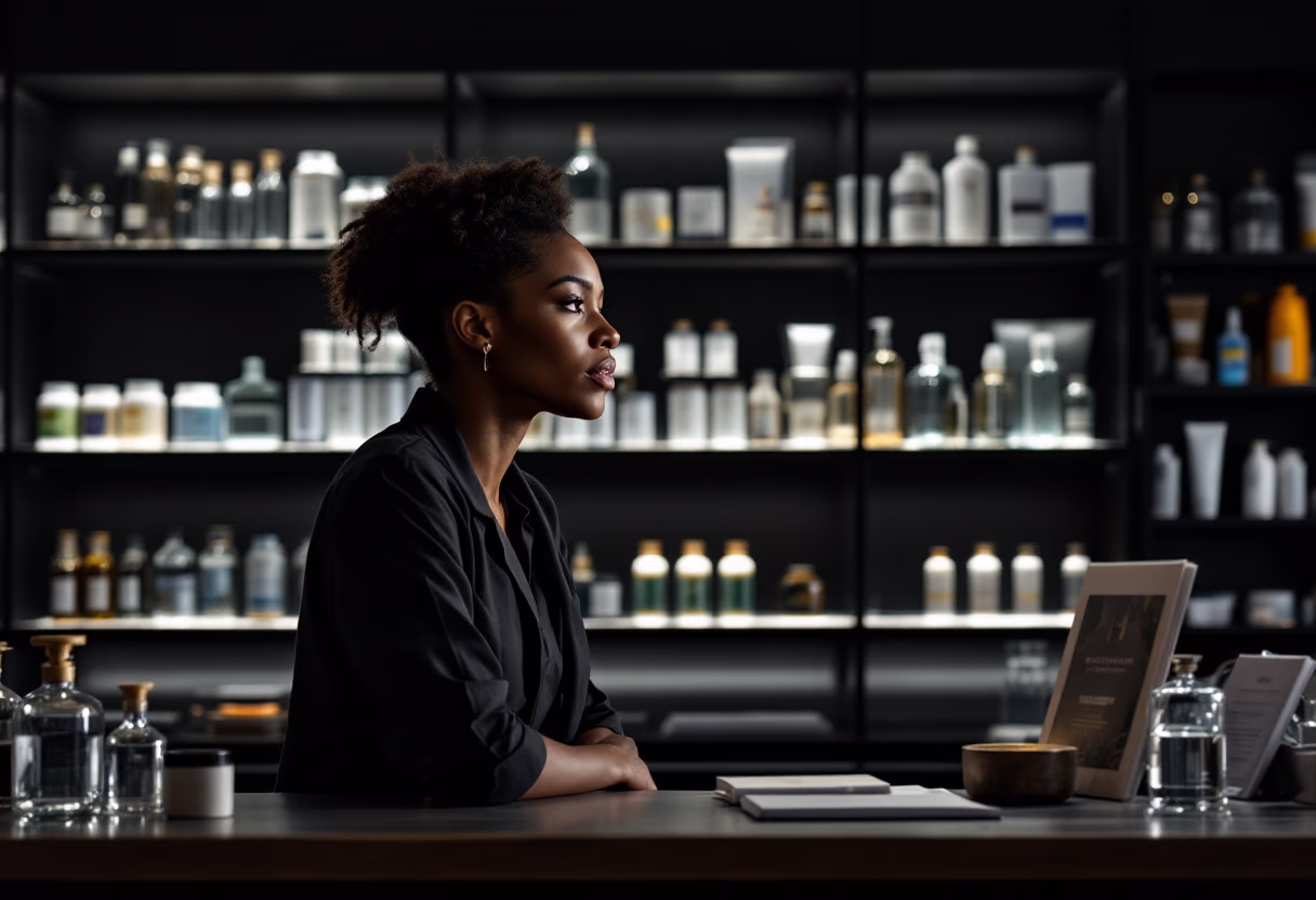 image of a pharmacist interacting with customers at a wellness event
