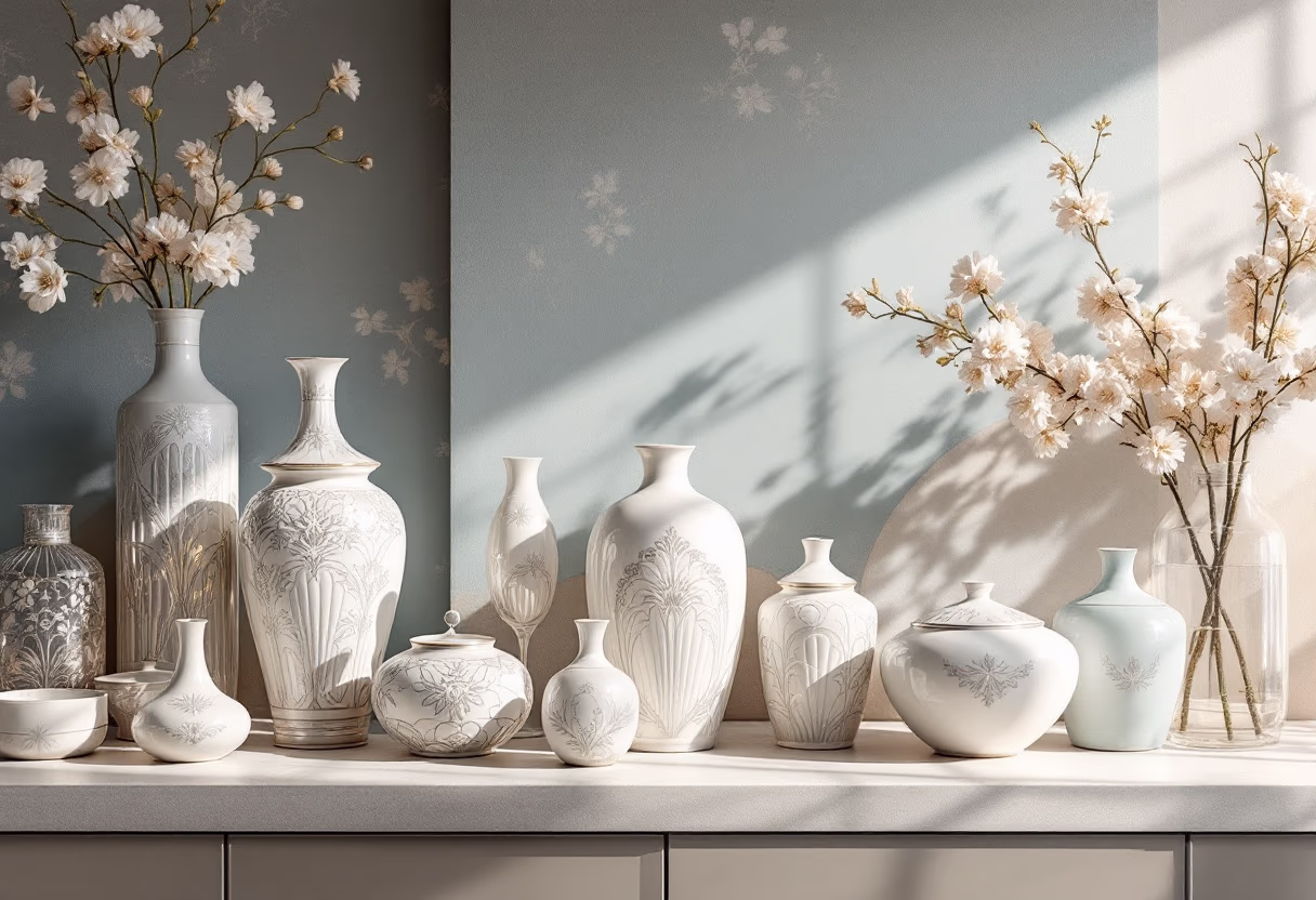 Home Décor – luxury silver home décor items including trays, platters, bowls, and decorative pieces